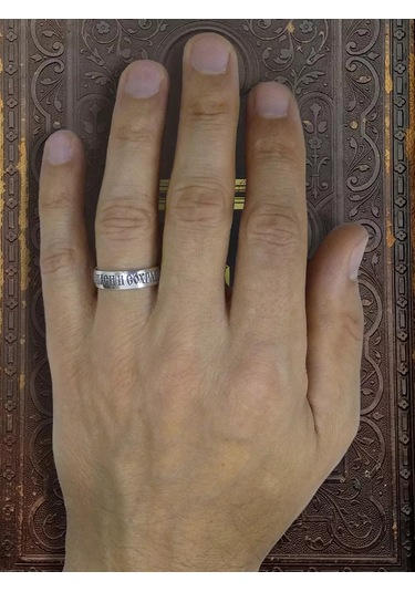 Zolotoj Merkurij Erkek Yüzük Ortodoks "kurtar Koru" Gümüş 193548228 Gri