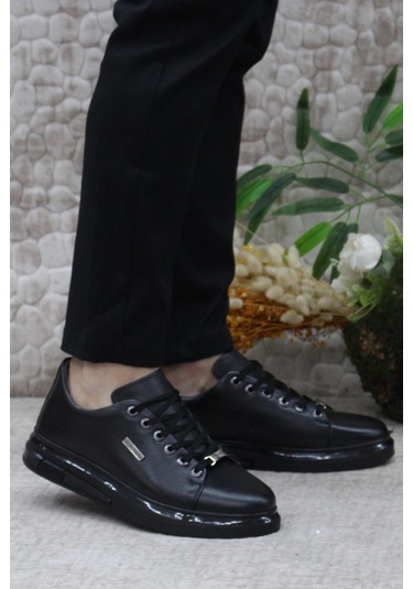 Pierre Cardin 62112 Siyah Ürün Hakiki Deri Sneaker Erkek Ayakkabı Siyah