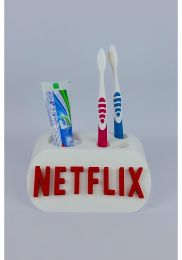 Netflix- Dekoratif Diş Fırçalık Beyaz