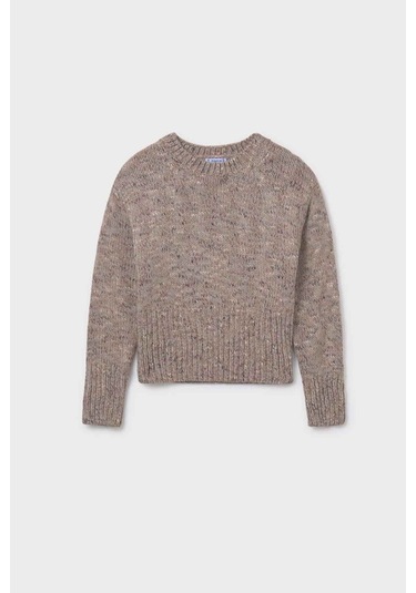 Kız Çocuk Rahat Kalıp Kazak Kahverengi Kahverengi