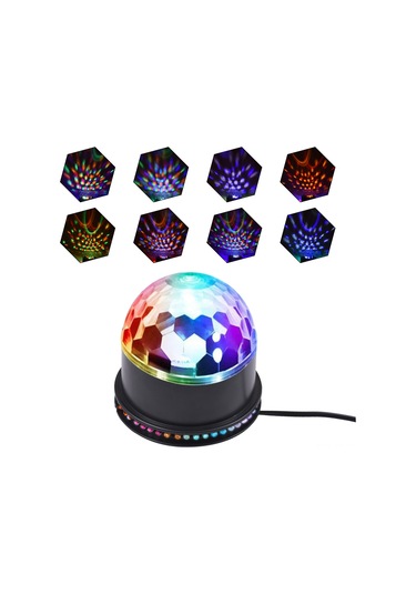 Xiyyadms Rgb Renkli Döner Sahne Işığı, 15w Led, Abd Standardı, 5v/2a Çıkış, Abs Malzeme Diğer