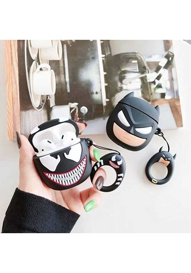 Iphone 3. Nesil Uyumlu Koruyucu Bluetooth Kulaklık Kılıfı Figürlü Venom Airpods 3. Nesil