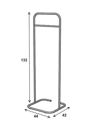 Metallica Concept Butik Dik Tekli Siyah Konfeksiyon Askısı Ayaklı Askılık Elbise Askılığı Siyah