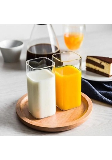Finehome Trend Kare Borasilikat Meşrubat Bardağı 4 Adet