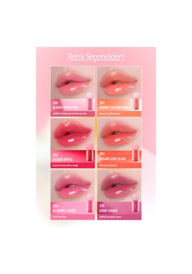 Clio Pigmentli Parlak Bitişli Dolgunlaştırıcı Lip Gloss Clıo Volumate Gloss 204 Blushed Candy