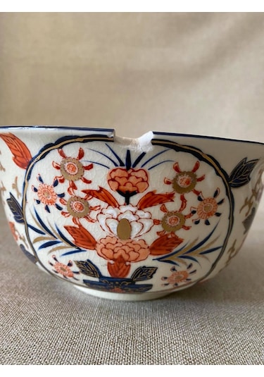 El Boyama Antika Yemek Kasesı 19Cm