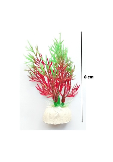 Plastik Süs Yapay Fanus Akvaryum Bitkisi Dekoru 5 Li Set Küçük
