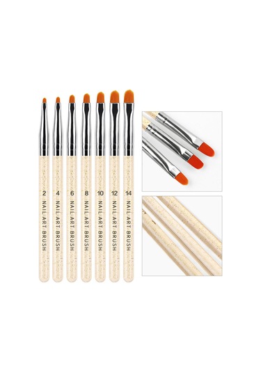 Hfambition 7 Parça Uv Jel Tırnak Fırçası Seti - Profesyonel Tırnak Sanatı Ve Ev Kullanıma Uygun