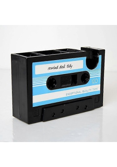 Ganzhoushop Retro Kaset Kalem Tutucu Bant Kalem Tutucu Bant Ofis Masası Yaratıcı Depolama Kalem Tutucu, Mavi, 17 5 11,5 Cm