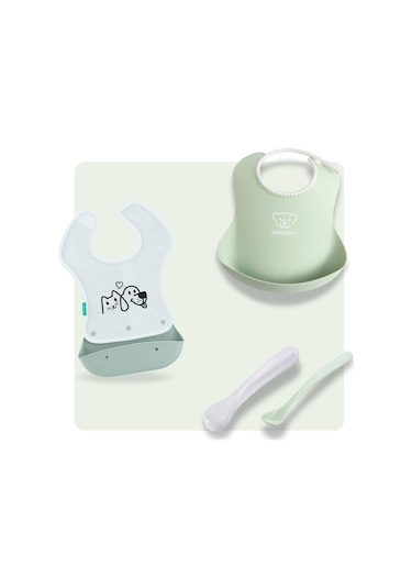 Mamajoo & Babybjörn 3'lü Beslenme Seti - Powder Green