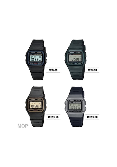 Casio F 91 Modeli Siyah Silikon Saat Kordonu