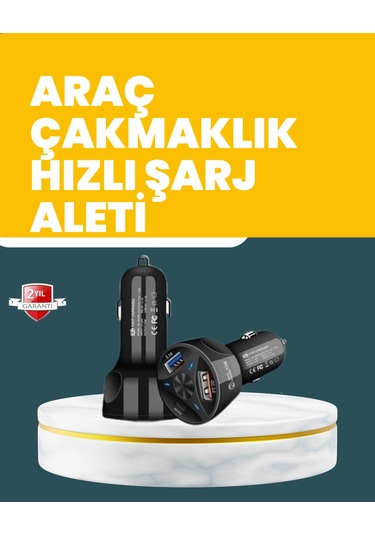 55w Hızlı Şarj Araç Çakmaklık Adaptörü Qc 3.0 Pd