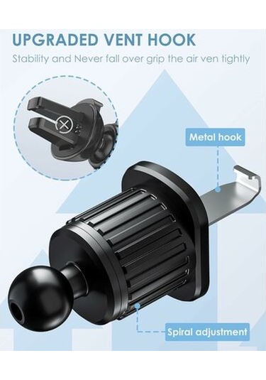 Araba Cep Telefonu Tutucusu, Süper Sağlam, Geliştirilmiş Havalandırma Kancası