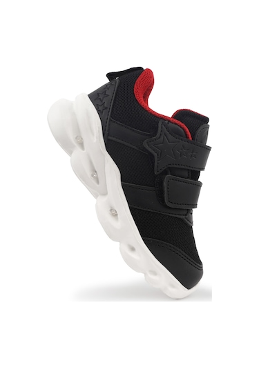 Cool Caty Ortapedik Işıklı Siyah Bebe Spor Ayakkabı Beyaz