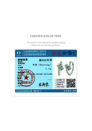 Wostu 925 Ayar Gümüş Narin Mavi Ve Beyaz Kübik Zirkonya Büküm Hoop Küpe Kadınlar İçin Takı Hediye