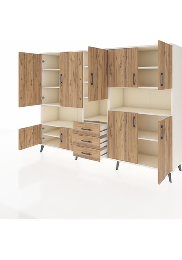 Hyperion Dolap 13 Raflı 3 Çekmeceli 9 Kapaklı 220x44x163 Aytaşı-ç Aytaşı-çam