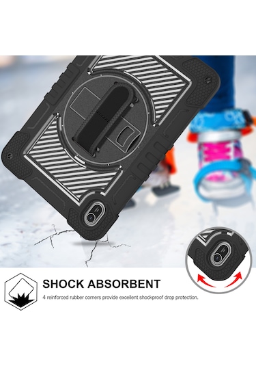 Huawei Matepad Se 11 2024 İçin Tablet Kılıfı Silikon + Pc Kickstand Omuz Askısı İle Darbeye Dayanıklı Kapak