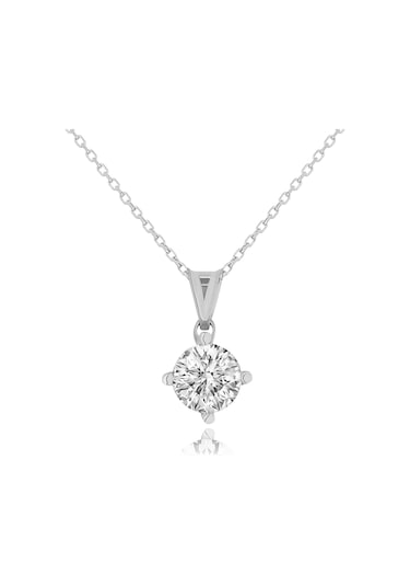 Chavin 1 Carat Swarovski Tektaş Gümüş Kadın Kolye Dh16By