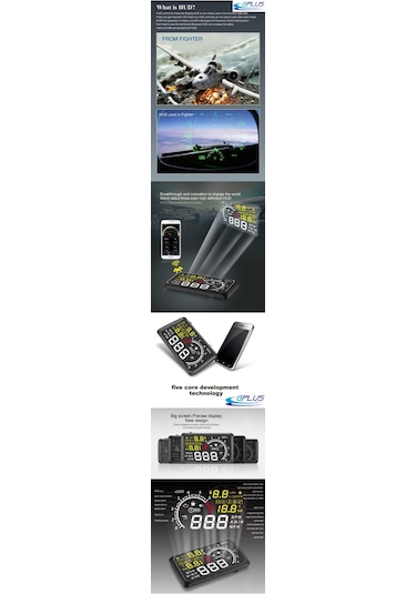 Sanal Gösterge Paneli Hud Head Up Display 5.5 İnç X3 Obd Sistem