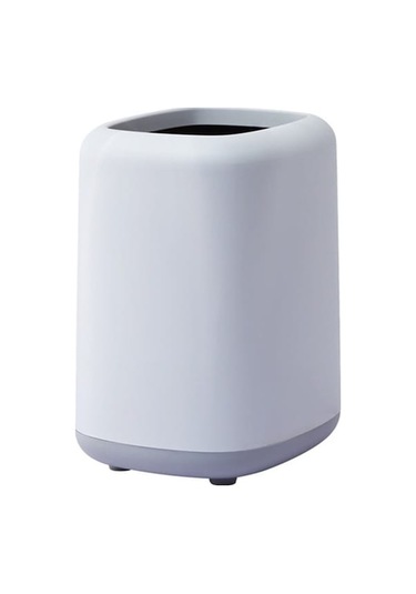 Rogfer Ev Mutfak Ofis Çift Katmanlı Çöp Kovası Gri Gri