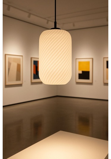 Dekoratif Avize Spiral Serisi Ev Ofis Veranda Mutfak Çap 20 Cm Çok Renkli