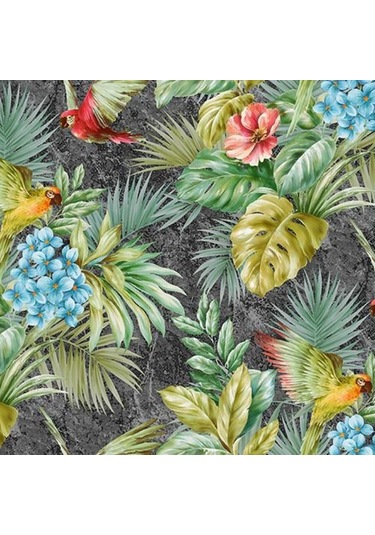 Adawall Trapicano 9905-4 Retro Çiçekli Papağanlı Desenli Duvar K