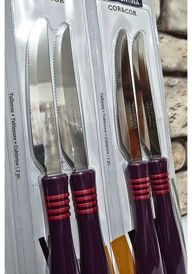 Tramontina Lazer Kesim Kahvaltı Bıçağı 6 Adet-mor Mor