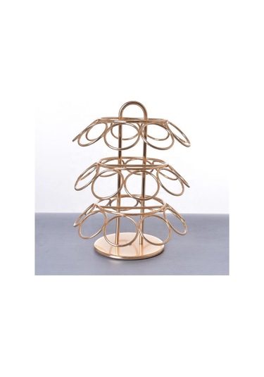 Xurunkeji 27 Kart Pozisyonlu Pod Karusel Tutucu - Keurig Pod İçin 360 Derece Dönebilen Metal Kahve Pod Düzenleyici Altın