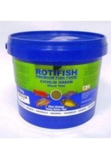 Rotifish Cichlid Green Medium Otçul 2Mm -Yavaş Batan 4000 G