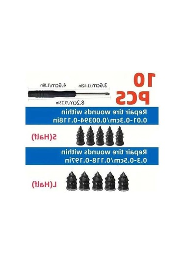 Fastbuy Turcoshop11 10'lu Karışık Sentetik Lastik Çivileri, Araba-motosiklet-bisiklet İçin