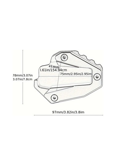 Xuweiwei Monster 797 2017 2018 Motorcycle Kickstand Pad Anti Sink Stabilizer Black Outdoor Parking