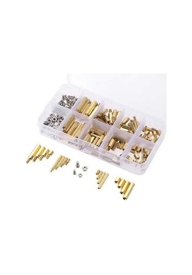Tongxida 240 Adet Kutulu M2-m3 Bakır Standoff: Çift Yönlü Altıgen, Kartlı Devreler İçin Mekanik Ayrıcı