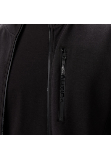 Nautica Classic Fit Erkek Fermuarlı Sweatshirt K57221t Siyah