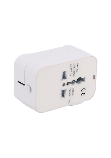 Monyee Evrensel Seyahat Şarj Cihazı - 150+ Ülke Uyumlu, Çift Usb Portlu, Hızlı Şarj