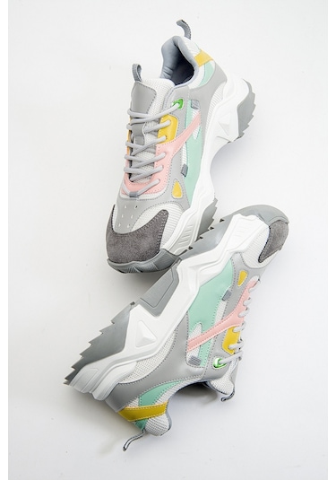 Luvishoes Lecce Beyaz Multi Kadın Spor Ayakkabı Beyaz