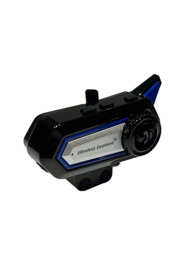 Siyah Bluetooth 5.0 Motosiklet Kaskı Kulaklığı, Eller Serbest Arama, Ipx6 Su Geçirmez, Dahili 1000mah Pil