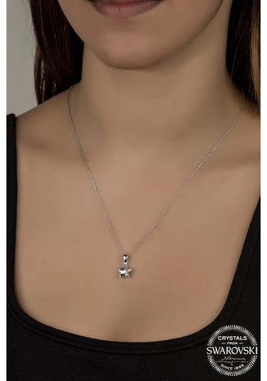Union Swarovski Crystal Kadın Yıldız Gümüş Kolye