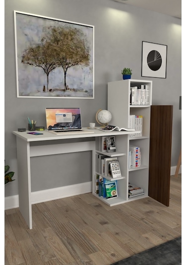 Moonlife Diamond Dolaplı Çalışma Masası Ceviz