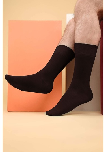 Mısırlı Erkek Organik Pamuklu Tekli Kahverengi Soket Çorap M 60000 Kh Kahve