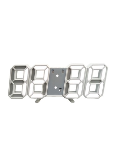 Youtek Beyaz Led Dijital Saat - 8 Karekter 3d Sayı, Usb Ve Dahili Pil, Duvar/üstü Oda Zamanlayıcı Diğer