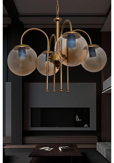 Baston 4'lü Avize Bal Eskitme - Bal Cam