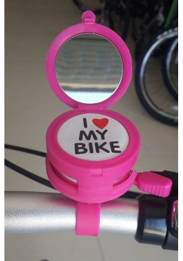 Aynalı Çın Çın Zil Çocuk Bisikleti Pembe Mavi Renk Pembe Mavi - Pembe