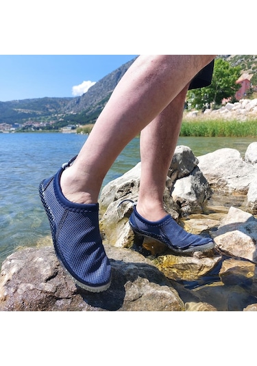 Serabien M Lacivert Kaydırmaz Taban Havuz Deniz Sörf Ayakkabısı 001