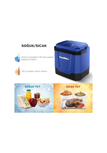 Coolist Clt33 12volt/220volt Ac/dc 33 Litre Sıcak/soğuk Oto Buzdolabı Fr Clt33