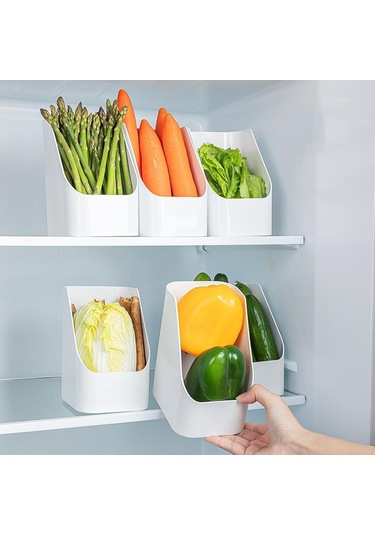 1/6 Adet Buzdolabı Düzenleyici Yiyecek Sebze Meyve Buzdolabı Saklama Kutusu Baharat Saklama Kutusu Mutfak Buzdolabı Saklama Düzenleyici Şeffaf
