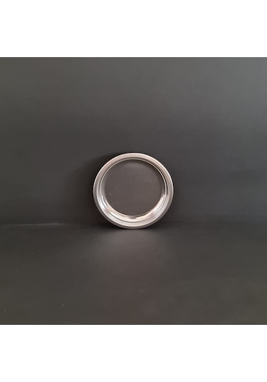 6 Adet Paslanmaz Çelik Diplomat Tabak 430 Kalite Tatlı & Pasta Servis Tabağı 11 Cm Gümüş