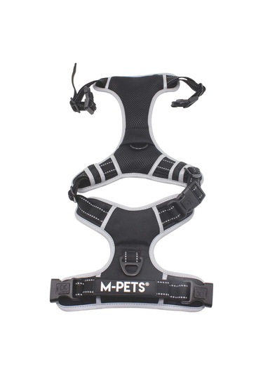 M-pets Hıkıng Reflektörlü Soft Sırt Tasması Black M