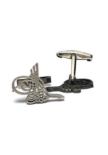 Tuğra Model Telkari Erkek Gümüş Kol Düğmesi