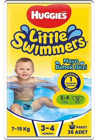 Huggies Little Swimmers 3-4 Numara 7-15 Kg 36'lı Mayo Bez