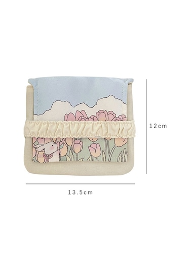 Sones Bd0443 2 Adet Karikatür Desenli Büyük Kapasiteli Hijyenik Saklama Poşeti Kırmızı Çiçek Kırmızı